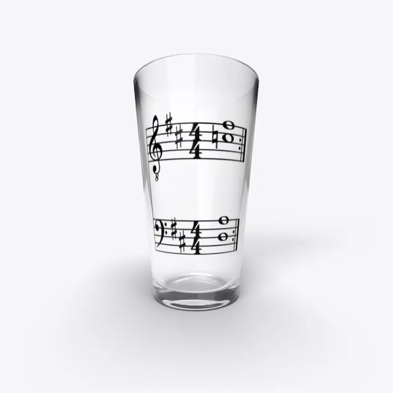 Barbershop Chord Pint Glass